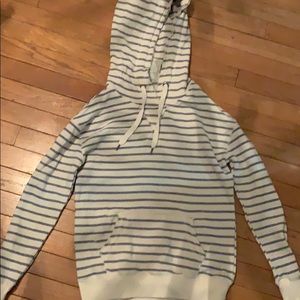 Blue and off white sweatshirt